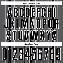 Load image into Gallery viewer, Custom Steel Gray Black-White Stripe Sublimation Soccer Uniform Jersey