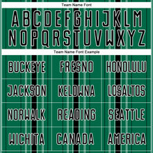 Charger l'image dans la galerie, Custom Kelly Green Black-White Stripe Sublimation Soccer Uniform Jersey