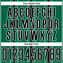 Charger l'image dans la galerie, Custom Kelly Green Black-White Stripe Sublimation Soccer Uniform Jersey