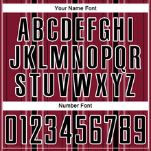 Charger l'image dans la galerie, Custom Maroon Black-White Stripe Sublimation Soccer Uniform Jersey