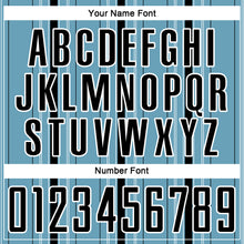 Load image into Gallery viewer, Custom Shadow Blue Black-White Stripe Sublimation Soccer Uniform Jersey