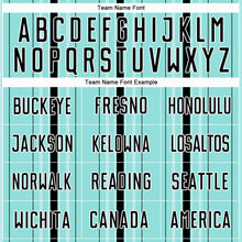 Load image into Gallery viewer, Custom Ice Blue Black-White Stripe Sublimation Soccer Uniform Jersey