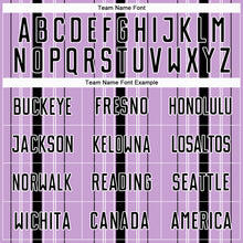 Загрузить изображение в средство просмотра галереи, Custom Light Purple Black-White Stripe Sublimation Soccer Uniform Jersey