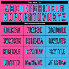 Загрузить изображение в средство просмотра галереи, Custom Sky Blue Pink-Black Sublimation Gradient Fashion Soccer Uniform Jersey