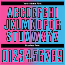 Загрузить изображение в средство просмотра галереи, Custom Sky Blue Pink-Black Sublimation Gradient Fashion Soccer Uniform Jersey