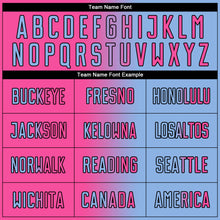 Загрузить изображение в средство просмотра галереи, Custom Light Blue Pink-Black Sublimation Gradient Fashion Soccer Uniform Jersey