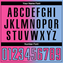 Загрузить изображение в средство просмотра галереи, Custom Light Blue Pink-Black Sublimation Gradient Fashion Soccer Uniform Jersey