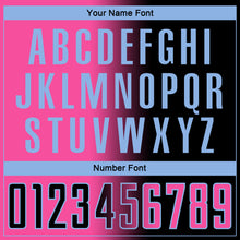 Load image into Gallery viewer, Custom Black Pink-Light Blue Sublimation Gradient Fashion Soccer Uniform Jersey