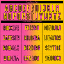 Загрузить изображение в средство просмотра галереи, Custom Yellow Pink-Black Sublimation Gradient Fashion Soccer Uniform Jersey