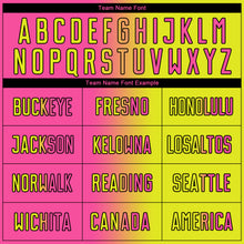 Загрузить изображение в средство просмотра галереи, Custom Neon Yellow Pink-Black Sublimation Gradient Fashion Soccer Uniform Jersey