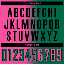 Загрузить изображение в средство просмотра галереи, Custom Kelly Green Pink-Black Sublimation Gradient Fashion Soccer Uniform Jersey