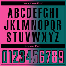 Load image into Gallery viewer, Custom Teal Pink-Black Sublimation Gradient Fashion Soccer Uniform Jersey