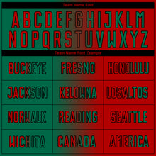 Загрузить изображение в средство просмотра галереи, Custom Red Kelly Green-Black Sublimation Gradient Fashion Soccer Uniform Jersey