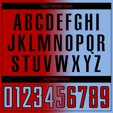 Загрузить изображение в средство просмотра галереи, Custom Light Blue Red-Black Sublimation Gradient Fashion Soccer Uniform Jersey