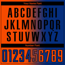 Загрузить изображение в средство просмотра галереи, Custom Royal Orange-Black Sublimation Gradient Fashion Soccer Uniform Jersey