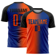 Загрузить изображение в средство просмотра галереи, Custom Royal Orange-Black Sublimation Gradient Fashion Soccer Uniform Jersey