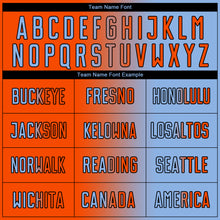 Загрузить изображение в средство просмотра галереи, Custom Light Blue Orange-Black Sublimation Gradient Fashion Soccer Uniform Jersey