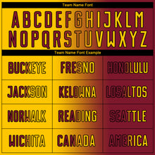 Charger l'image dans la galerie, Custom Crimson Yellow-Black Sublimation Gradient Fashion Soccer Uniform Jersey