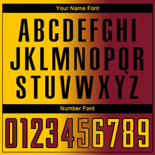 Charger l'image dans la galerie, Custom Crimson Yellow-Black Sublimation Gradient Fashion Soccer Uniform Jersey