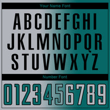 Load image into Gallery viewer, Custom Teal Gray-Navy Sublimation Gradient Fashion Soccer Uniform Jersey