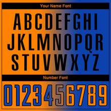 Load image into Gallery viewer, Custom Thunder Blue Bay Orange-Black Sublimation Gradient Fashion Soccer Uniform Jersey