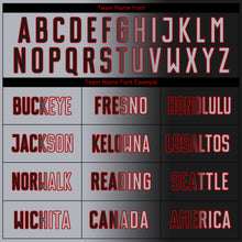 Laden Sie das Bild in den Galerie-Viewer, Custom Black Gray-Red Sublimation Gradient Fashion Soccer Uniform Jersey