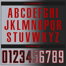 Laden Sie das Bild in den Galerie-Viewer, Custom Black Gray-Red Sublimation Gradient Fashion Soccer Uniform Jersey