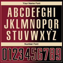 Laden Sie das Bild in den Galerie-Viewer, Custom Black Crimson-Cream Sublimation Gradient Fashion Soccer Uniform Jersey