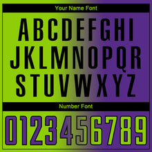 Загрузить изображение в средство просмотра галереи, Custom Purple Neon Green-Black Sublimation Gradient Fashion Soccer Uniform Jersey