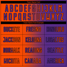 Загрузить изображение в средство просмотра галереи, Custom Purple Orange-Black Sublimation Gradient Fashion Soccer Uniform Jersey