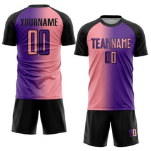 Charger l'image dans la galerie, Custom Purple Medium Pink-Black Sublimation Gradient Fashion Soccer Uniform Jersey
