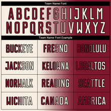 Laden Sie das Bild in den Galerie-Viewer, Custom Maroon Cream-Black Sublimation Gradient Fashion Soccer Uniform Jersey