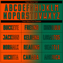 Загрузить изображение в средство просмотра галереи, Custom Kelly Green Orange-Black Sublimation Gradient Fashion Soccer Uniform Jersey