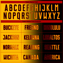 Загрузить изображение в средство просмотра галереи, Custom Black Gold-Red Sublimation Gradient Fashion Soccer Uniform Jersey