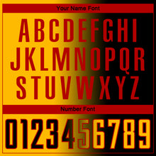 Загрузить изображение в средство просмотра галереи, Custom Black Gold-Red Sublimation Gradient Fashion Soccer Uniform Jersey