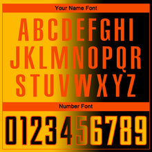 Load image into Gallery viewer, Custom Black Gold-Orange Sublimation Gradient Fashion Soccer Uniform Jersey