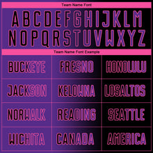 Charger l'image dans la galerie, Custom Black Purple-Pink Sublimation Gradient Fashion Soccer Uniform Jersey