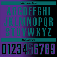 Load image into Gallery viewer, Custom Black Purple-Teal Sublimation Gradient Fashion Soccer Uniform Jersey