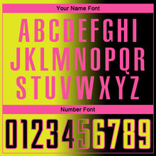 Laden Sie das Bild in den Galerie-Viewer, Custom Black Neon Yellow-Pink Sublimation Gradient Fashion Soccer Uniform Jersey