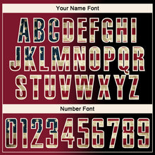 Laden Sie das Bild in den Galerie-Viewer, Custom Black Vintage USA Flag Crimson-Cream Sublimation Gradient Fashion Soccer Uniform Jersey