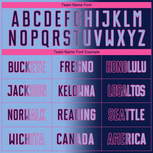 Load image into Gallery viewer, Custom Navy Light Blue-Pink Sublimation Gradient Fashion Soccer Uniform Jersey