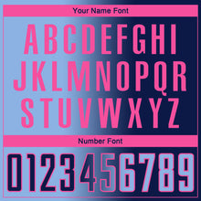 Load image into Gallery viewer, Custom Navy Light Blue-Pink Sublimation Gradient Fashion Soccer Uniform Jersey