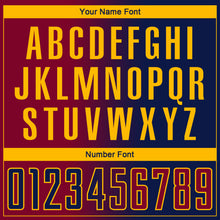 Load image into Gallery viewer, Custom Navy Maroon-Gold Sublimation Gradient Fashion Soccer Uniform Jersey