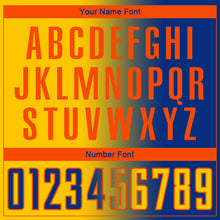 Laden Sie das Bild in den Galerie-Viewer, Custom Royal Yellow-Orange Sublimation Gradient Fashion Soccer Uniform Jersey