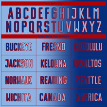 Laden Sie das Bild in den Galerie-Viewer, Custom Royal Light Blue-Red Sublimation Gradient Fashion Soccer Uniform Jersey