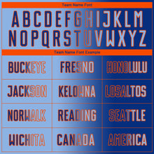 Загрузить изображение в средство просмотра галереи, Custom Royal Light Blue-Orange Sublimation Gradient Fashion Soccer Uniform Jersey