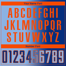 Загрузить изображение в средство просмотра галереи, Custom Royal Light Blue-Orange Sublimation Gradient Fashion Soccer Uniform Jersey