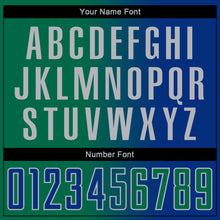 Laden Sie das Bild in den Galerie-Viewer, Custom Royal Kelly Green-Gray Sublimation Gradient Fashion Soccer Uniform Jersey