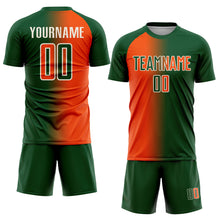 Загрузить изображение в средство просмотра галереи, Custom Green Orange-Cream Sublimation Gradient Fashion Soccer Uniform Jersey