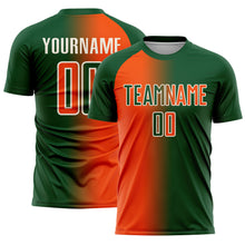 Загрузить изображение в средство просмотра галереи, Custom Green Orange-Cream Sublimation Gradient Fashion Soccer Uniform Jersey